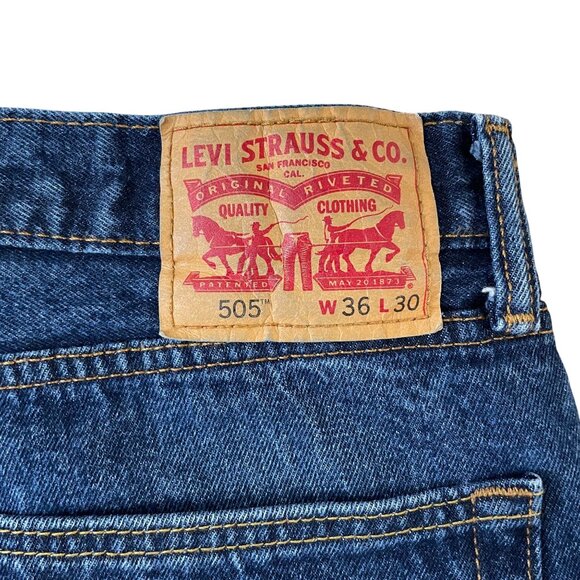 Levi's 505 Jeans Men's Size 36x30 Classic Original Fit Denim - Picture 5 of 6